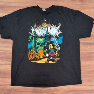 BODYBOX DEATH METAL HADDCORE mickey Mouse Heman Black Shirt